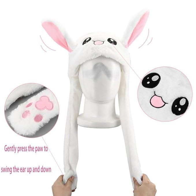 Cute Rabbit Plush Bunny Cap - The Ears Pop Hat Funny Bunny – Udhas